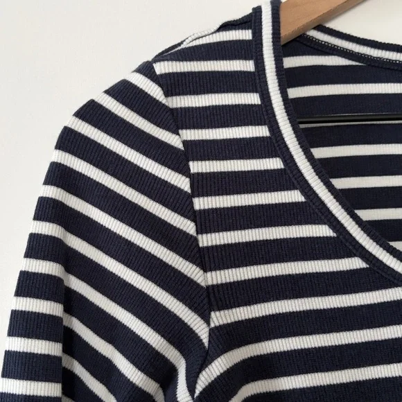 AYR Navy & White Striped Long Sleeve Top - Picture 3 of 4